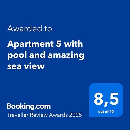 Apartment 5 With Pool And Amazing Sea View Локва-Рогозниця Екстер'єр фото